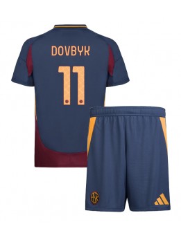 AS Roma Artem Dovbyk #11 Ausweichtrikot für Kinder 2024-25 Kurzarm (+ Kurze Hosen)